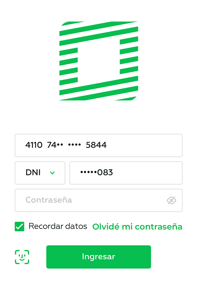 Inicia sesión desde tu Interbank App. Si aún no te has registrado, deberás completar tu número de tarjeta y DNI.